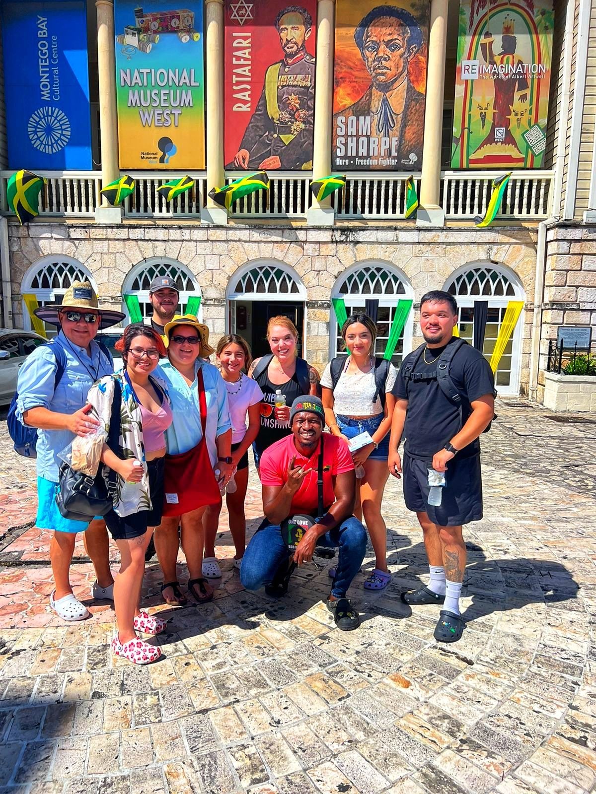 Photo of tourists at the Montego Bay Cultural Centre with Experience Jamaica Tours